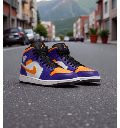 Jordan 1 Mid Lakers