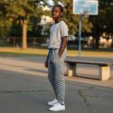 Детские Штаны Jordan Wings Futura серые с синим